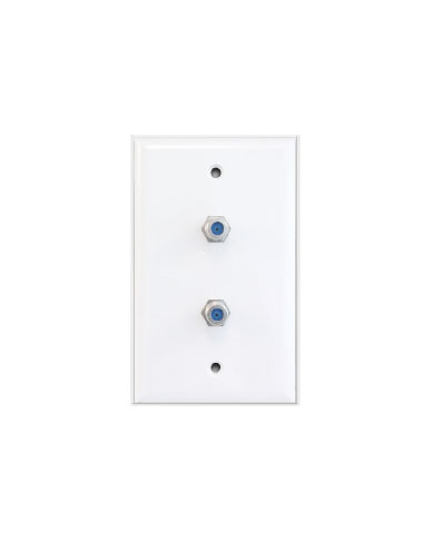 Dual high frequency wall plate white